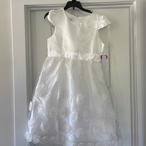 White flower girl dress